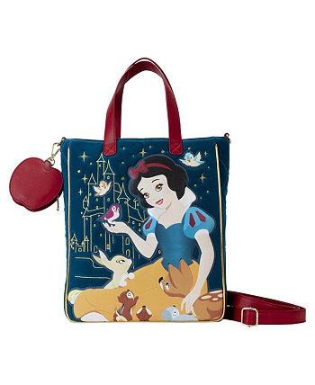 Women's Snow White and the Seven Dwarfs Heritage Quilted Velvet Quilted Velvet Tote Bag Loungefly