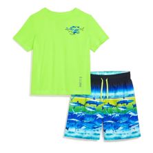 Комплект из топа от солнца и шорт для плавания ZeroXposur Marine для мальчиков 4–20 лет ZeroXposur