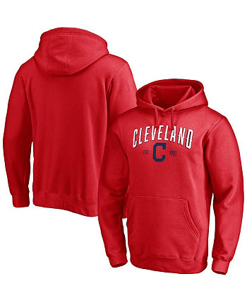 Мужской красный пуловер с капюшоном Cleveland Indians Big and Tall Cooperstown Collection Ultimate Champion Fanatics