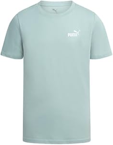 PUMA Boys' T-Shirt - Short Sleeve Logo Tees - Basic Core Athletic T Shirts for Boys (Sizes: 8-20) Puma