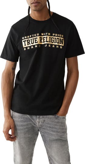 Футболка с логотипом из фольги TRUE RELIGION BRAND JEANS