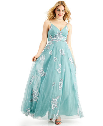 Юниорское платье с блестками и цветочным принтом Teeze Me