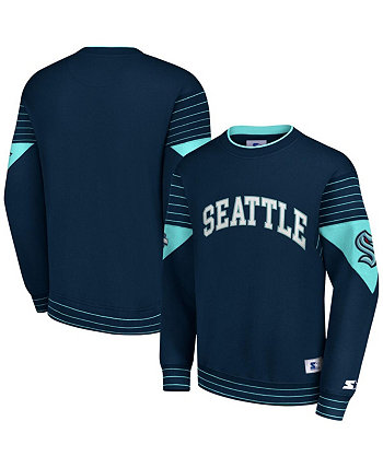 Мужской пуловер с капюшоном глубокого синего цвета Seattle Kraken Faceoff Starter