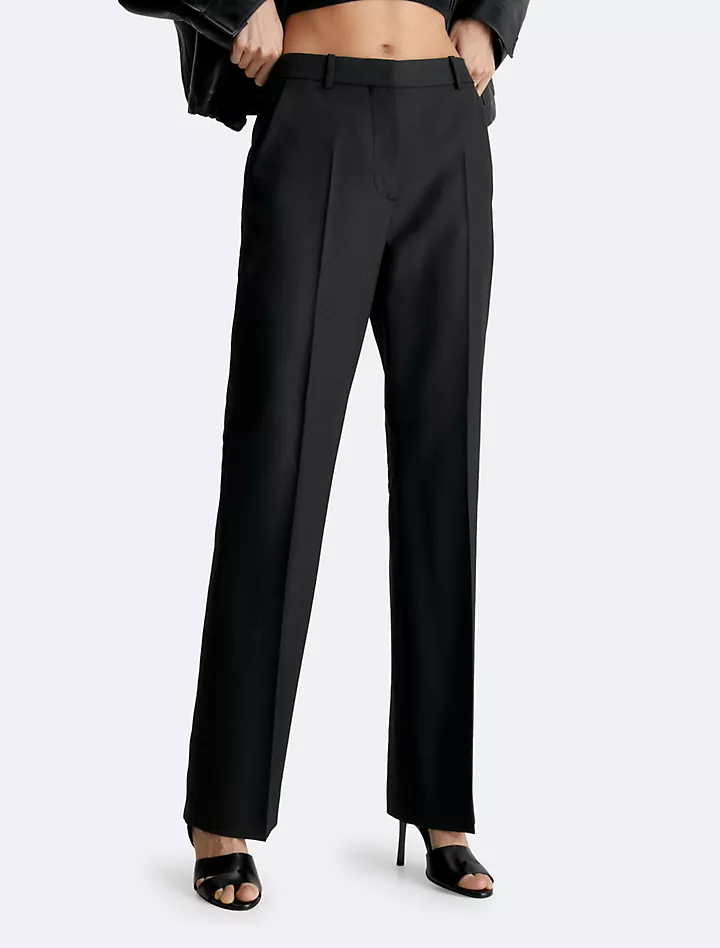 Узкие прямые тканые брюки Calvin Klein