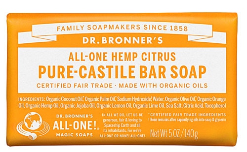 Мыло Dr. Bronner's Magic Soap All-One Hemp Pure-Castile Soap Citrus Orange -- 5 унций Dr. Bronner's