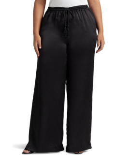 Плюс размер Широкие брюки из шармеза LAUREN Ralph Lauren
