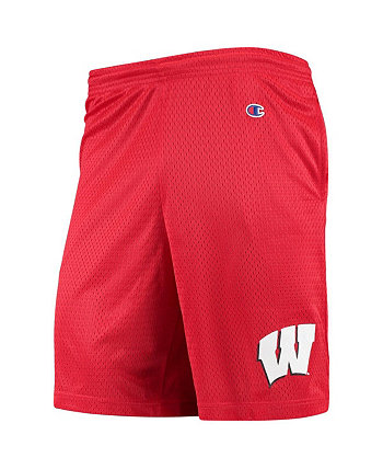Мужские красные сетчатые шорты Wisconsin Badgers College Champion
