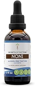 Secrets of the Tribe Noni Alcohol-Free Liquid Extract, Noni (Morinda citrifolia) Dried Fruit (2 FL OZ) Secrets of the Tribe