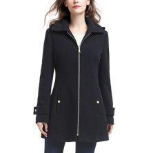 Plus Size Bgsd Lina Wool Blend Hooded Coat BGSD