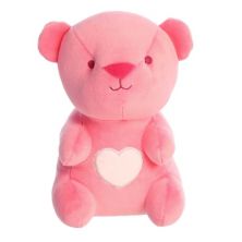 Aurora Small Pink Valentine 8&#34; Yummy Heartbear Heartwarming Stuffed Animal Aurora