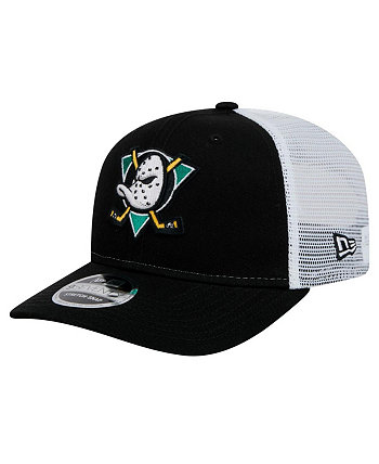 Men's Black/White Anaheim Ducks Core Trucker 9SEVENTY Stretch-Snap Hat New Era