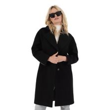 Женское однобортное пальто с воротником Nine West из искусственной шерсти Nine West