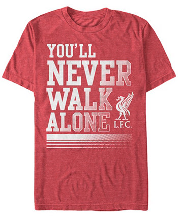 Мужская футболка с коротким рукавом, вы никогда не будете ходить один Liverpool Football Club