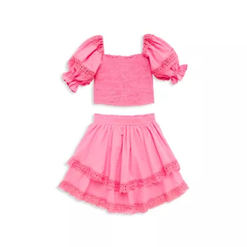 Little Girl's &amp; Girl's 2-Piece Simone Skirt Set Little Peixoto