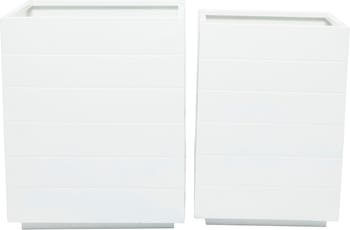 Белые ящики для цветов - набор из 2 шт. VIVIAN LUNE HOME