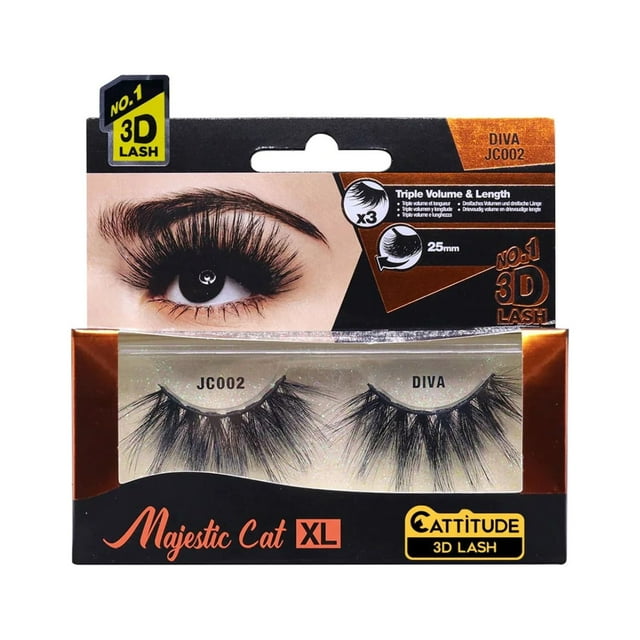 EBIN - DIVA MAJESTIC CAT 25MM 3D LASHES JC002 EBIN NEW YORK