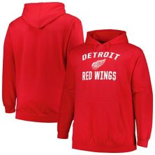 Men's Profile Red Detroit Red Wings Big & Tall Arch Over Logo Pullover Hoodie Profile