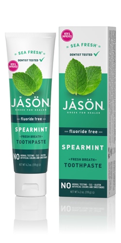 Зубная паста Jason Sea Fresh без фтора с мятой колосовой — 4,2 унции JASON