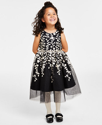 Платье иллюзии с вышивкой для малышей и маленьких девочек Rare Editions