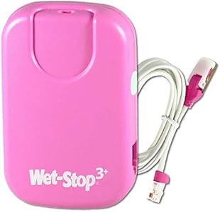 3 Pink Bedwetting Enuresis Alarm with Loud Sound and Strong Vibration for Boys or Girls, Proven Solutions for Bedwetters Wet-Stop