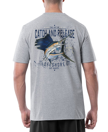 Мужская футболка с графическим логотипом Catch And Release Offshore из трикотажной ткани Guy Harvey