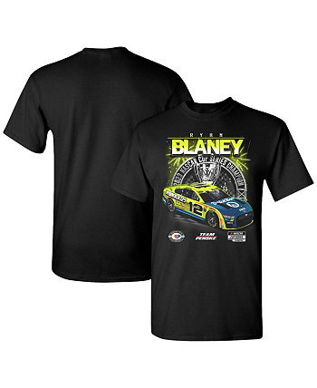 Мужская черная официальная футболка чемпиона серии Кубка NASCAR Ryan Blaney 2023 Team Penske