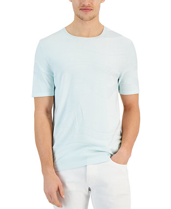 Мужская жаккардовая футболка в тон с волнами, созданная для Macy's Alfani
