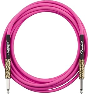 Joe Strummer 13' Instrument Cable, Pink Leopard Fender