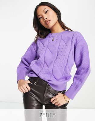 Фиолетовый свитер крупной вязки QED London Petite QED London Petite