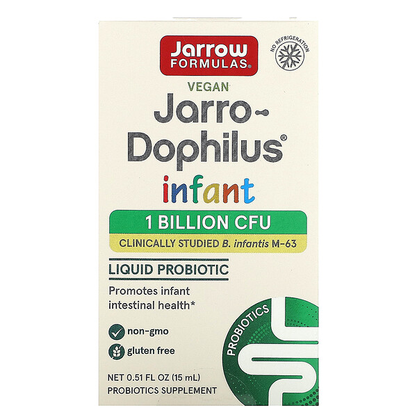 Jarro-Dophilus Infant, Капли с пробиотиками, 1 миллиард, 15 мл (0,51 жидк. унции) Jarrow Formulas