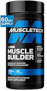 Muscletech Nitric Oxide Supplements for Men & Women, Muscle Builder (30 Capsules (Капсулы)) - Nitric Oxide Booster Supplement Supports Muscle Gain & Performance - 400mg Peak ATP for Enhanced Strength Muscletech