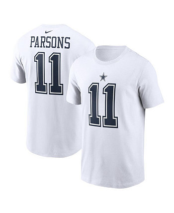 Men's Micah Parsons White Dallas Cowboys Player Name and Number T-shirt Nike