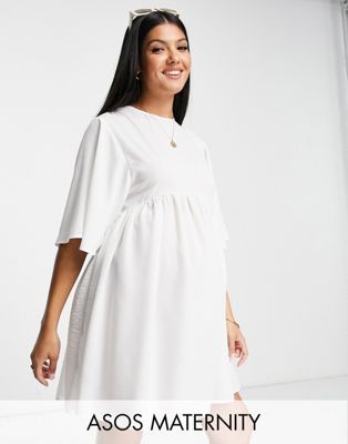 Белое свободное платье с рукавами-кимоно ASOS DESIGN Maternity ASOS Maternity