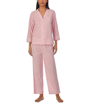 Petite 2-Pc. 3/4-Sleeve Printed Pajamas Set LAUREN Ralph Lauren