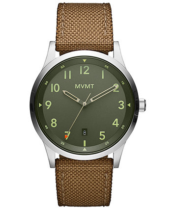 Мужские наручные часы с коричневым холщовым ремешком 41 мм MVMT