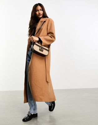 Женское шерстяное пальто с поясом Y.A.S в цвете верблюжьей шерсти Y.A.S