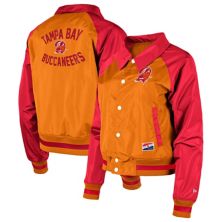 Женская оранжевая куртка New Era с застежкой-кнопкой реглан Tampa Bay Buccaneers Coaches New Era