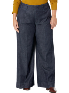 Широкие брюки большого размера Mona с высокой посадкой в легком полосатом цвете NYDJ Plus Size