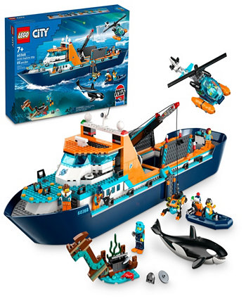 Город 60368 Исследование Арктики Корабль Игрушечная плавучая лодка Строительный набор Lego