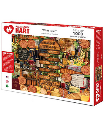 Wine Trail 24" x 30" By Kate Ward Thacker Set, 1000 Pieces Hart Puzzles