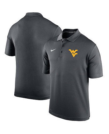 Мужская футболка-поло с большим и высоким логотипом West Virginia Mountaineers антрацитового цвета Nike