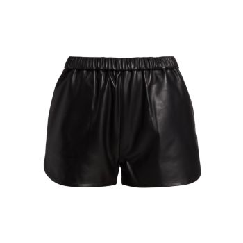 Curve-Cut Leather Shorts SPRWMN