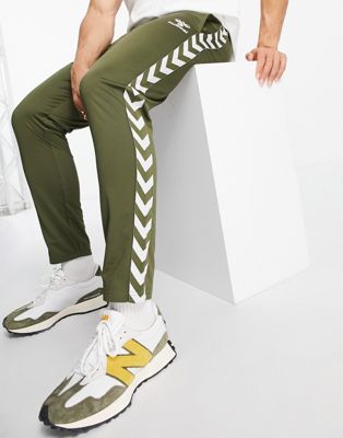 Оливковые классические спортивные брюки Hummel Hummel