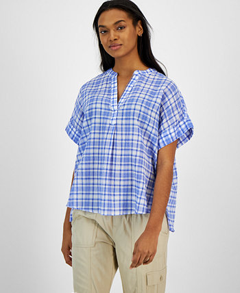 Женская клетчатая рубашка Popover Tommy Hilfiger
