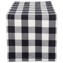 14&#34; x 72&#34; Black and White Buffalo Checkered Pattern Rectangular Table Runner CC Home Furnishings