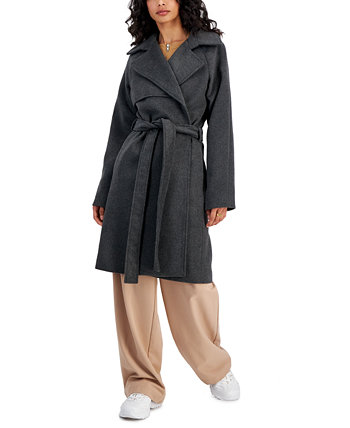 Модное пальто с запахом и поясом Junior's, созданное для Macy's Collection B