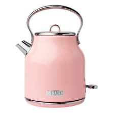 Электрический чайник Haden Heritage, корпус из нержавеющей стали, 1,7 л, ретро, розовый Haden