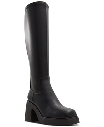 Женские высокие сапоги до колена Auster на блочном каблуке ALDO