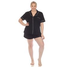 Plus Size Short Sleeve Pajama Set WM Fashion
