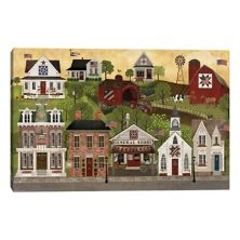 Americana Small Town Canvas Wall Art Unbranded